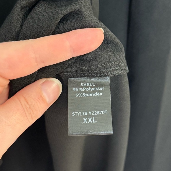 Pomander Place NWT Tuckernuck Bedford Top XXL Black Long Sleeve Dressy - Picture 10 of 13